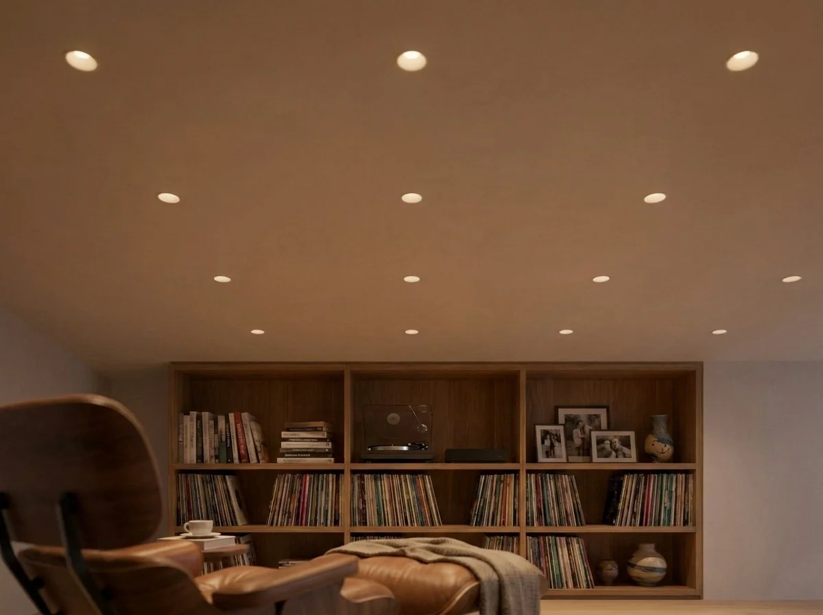 Downlights installed by AV Connect in Austin, TX