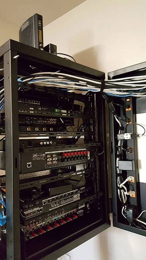 Structured AV equipment rack and wiring by AV Connect