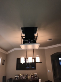 motorized projector installation